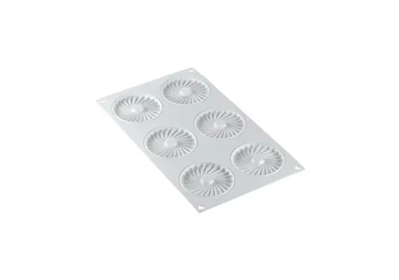 Καλούπι αντικολλητικό σιλικόνης, 30x18cm, 2 x 100ml, plisse, (φ14xY1cm), SILIKOMART SK/PLISSE-100
