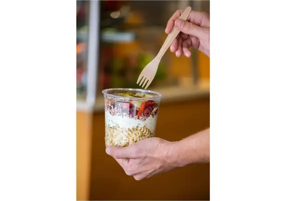 Μπωλ PET στρογγυλό DELI Pot, φ11.7xΥ10.8cm (24oz), δέχεται αποσπώμενο καπάκι (τιμή για 100 τεμάχια) Q400024D