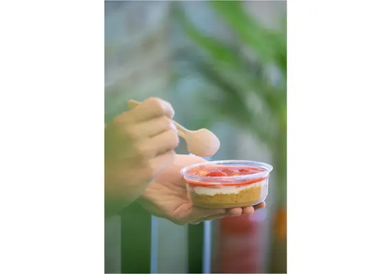 Μπωλ PET στρογγυλό DELI Pot, φ11.7xΥ4.5cm (8oz), δέχεται αποσπώμενο καπάκι (τιμή για 100 τεμάχια) Q400008D