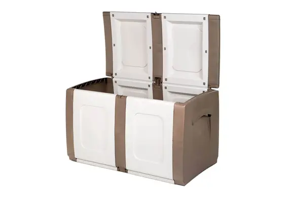 Μπαούλο Αποθήκευσης Εξωτερικού Χώρου Regular Πλαστικό 200lt Μπεζ / Λευκό Μ94xΠ54xΥ57εκ.