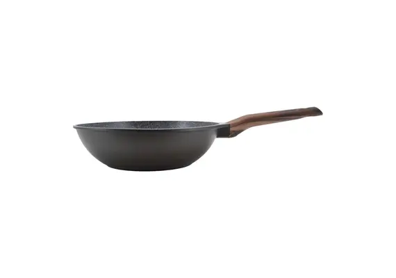 WOK ΑΛΟΥΜΙΝΙΟΥ ΜΕ ΕΠΙΣΤΡΩΣΗ ΑΠΟ ΠΕΤΡΑ φ28x8Y εκ. ΛΑΒΗ ΒΑΚΕΛΙΤΗ SOFT TOUCH ANKOR 245-28