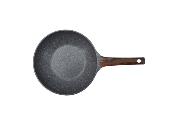 WOK ΑΛΟΥΜΙΝΙΟΥ ΜΕ ΕΠΙΣΤΡΩΣΗ ΑΠΟ ΠΕΤΡΑ φ28x8Y εκ. ΛΑΒΗ ΒΑΚΕΛΙΤΗ SOFT TOUCH ANKOR 245-28