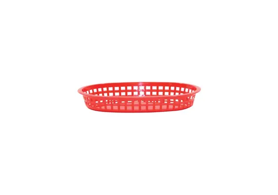 Καλάθι σερβιρίσματος PP Πλαστικό, οβαλ 27x18.5x3.5cm, κόκκινο, TableCraft (τιμή για 6 τεμάχια) (TC) 1076R