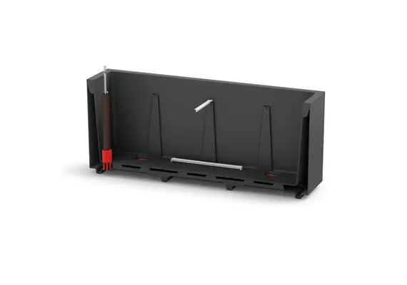 Γλάστρα πλαστική Rotational, σειρά Matheria, 90lt, 98x39xΥ41cm, ανθρακί, VECA made in Italy FI009-1000M1+011NA