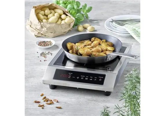 Επαγωγική Εστία για σκεύη 12-28cm (έως 18kg), 3500W, INOX & κεραμική γυάλινη επιφάνεια, CASO.2364