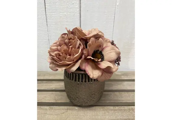 ΤΕΧΝΗΤΟ ΜΠΟΥΚΕΤΟ ΤΡΙΑΝΤΑΦΥΛΛΑ ΣΕ ΤΣΙΜΕΝΤΕΝΙΑ ΓΛΑΣΤΡΑ 15,3x15,3x19εκ.ANKOR 832316