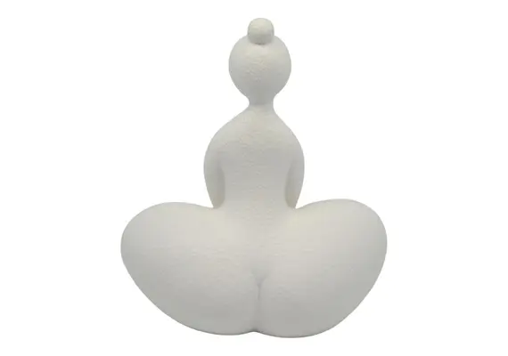 ΔΙΑΚΟΣΜΗΤΙΚΟ ΚΕΡΑΜΙΚΟ ΓΥΝΑΙΚΕΙΑ ΦΙΓΟΥΡΑ ΣΕ ΑΣΠΡΟ ΜΑΤ ΧΡΩΜΑ 21,6x12,3x24εκ. ANKOR 842964