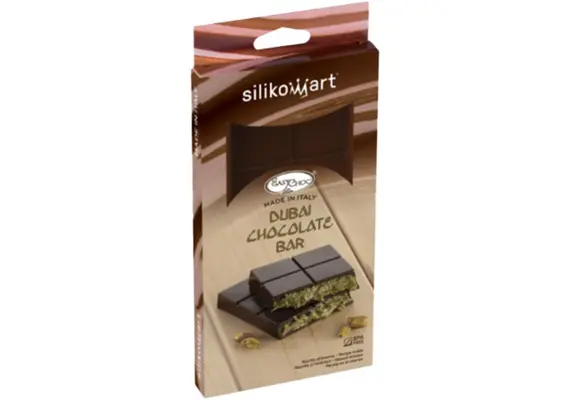 Καλούπι αντικολλητικό σιλικόνης, DUBAI Chocolate, 175ml (15.5x7.5x1.55cm), SILIKOMART SK/SCG066