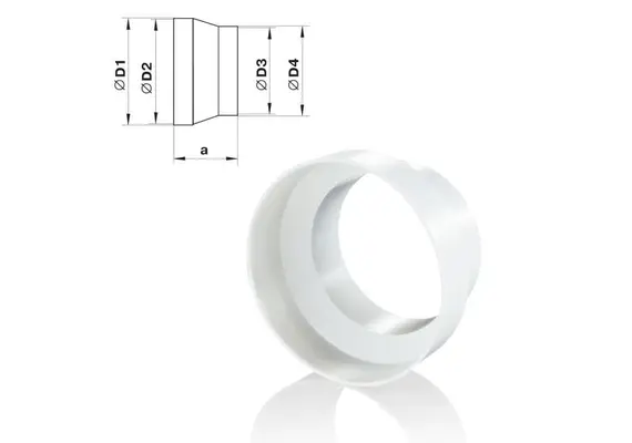 Μειωτήρας πλαστικός Φ100 - 125mm, (τιμή για 7 τεμάχια) 590904.0021