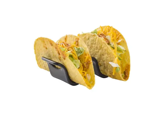 Στάντ μελαμίνης κυματιστό για Sandwich/Tacos, 2 θέσεων, 12x5.5x4cm, αίσθηση Cast-Iron, Tablecraft (TC) 10277BKEU