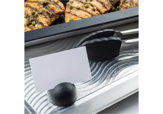 Βάση Κάρτας Inox, σφυρήλατη, Μαύρο PVD, φ4.5xΥ3cm, TableCraft  (τιμή για 2 τεμάχια) (TC) 12519