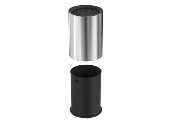 Καλάθι δωματίου 7L, από Βουρτσισμένο Inox, Φ22.6xΥ32.6cm, ΕΚΟ EK9025-7L-MMT