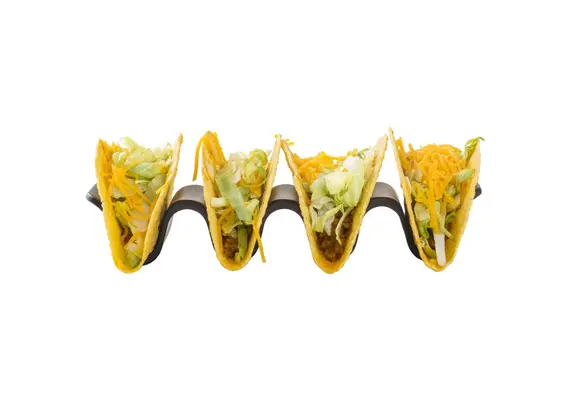 Στάντ μελαμίνης κυματιστό για Sandwich/Tacos, 4 θέσεων, 23.5x5.5x4cm, αίσθηση Cast-Iron, TablecraftB (TC) 10279BKEU