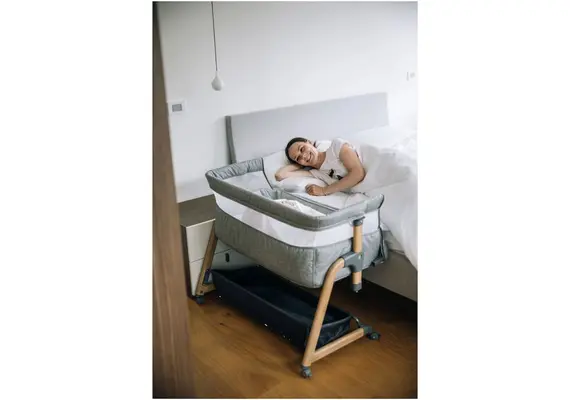 Κούνια/Λίκνο Υφασμάτινο, Τροχήλατο, 94x70xΥ78cm,Γκρι, Σειρά Bliss, FreeOn. FO.49584