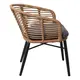 Z.E259,1 SALSA Alu STACK Πολυθρόνα Μαύρη /Wicker Φυσικό 59x46x88cm