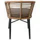 Z.E259,1 SALSA Alu STACK Πολυθρόνα Μαύρη /Wicker Φυσικό 59x46x88cm