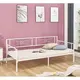 Z.E8019,2 QUEEN Daybed κρεβάτι Μέταλλικό άσπρο 196x95x75cm (Στρώμα 90x190cm)