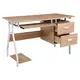 Z.EO434 UNIT Γραφείο Μεταλλικό Άσπρο /Sonoma 120x60x73cm