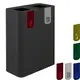 Κάδος Γαλβανιζέ ανακύκλωσης, διπλός 2x60L, 60x30xΥ80cm, Μαύρος, με 5 ετικέτες, PU120F-N