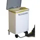 Κάδος τροχήλατος INOX με pedal και καπάκι, 70L, 47x37xΥ70cm, Stil-Casa Italy 750A/70