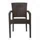 Z.E303,4  LORA Πολυθρόνα Κήπου Στοιβαζόμενη, PP (Rattan Look) Απόχρωση Καφέ Σκούρο 57x57x87cm