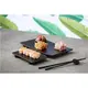 Δίσκος Μελαμίνης (Sushi Tray) 27x18x2.3cm, με πόδια, μαύρος, Leone T8275