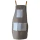 Ποδιά Καφέ, 67x69cm, 85% βαμβάκι/15% polyester, με 3 τσέπες & τιράντες, Dafne Design RH-MR