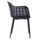 (MinQty) Z.EM155,1M BERRY πολυθρόνα Μέταλλική Μαύρη/PP-UV Μαύρο 55x63x85cm (Τιμή για 6 τεμάχια)
