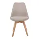 (MinQty) Z.EM136,94F MARTIN καρέκλα Ξύλο /Ύφασμα Μπεζ/Μοντέρνα ταπετσαρία 49x57x82cm (Τιμή για 4 τεμάχια)