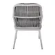 Z.E6842,1 ALLEY Πολυθρόνα Τραπεζαρίας Κήπου ALU, Rope Grey 6mm, Μαξιλάρια Ανθρακί 62x64x85cm