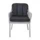 Z.E6842,1 ALLEY Πολυθρόνα Τραπεζαρίας Κήπου ALU, Rope Grey 6mm, Μαξιλάρια Ανθρακί 62x64x85cm