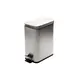 Κάδος πεντάλ 5lt Slim, 14x28xΥ31cm, Soft Close, INOX ματ, μεταλλικός, ESTIA ES/02-5542
