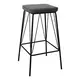 (MinQty) Z.EM779,1 PANTON σκαμπώ bar Μεταλλικό Μαύρο/PU Vintage Grey 43x43x76cm (Τιμή για 2 τεμάχια)