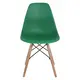 (MinQty) Z.ΕΜ123,4W ART Wood καρέκλα Ξύλο /PP Πράσινο 46x52x82cm (Τιμή για 4 τεμάχια)