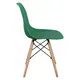 (MinQty) Z.ΕΜ123,4W ART Wood καρέκλα Ξύλο /PP Πράσινο 46x52x82cm (Τιμή για 4 τεμάχια)