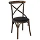 (MinQty) Z.Ε5147 MARLIN Καρέκλα Μέταλλο Βαφή Black Gold, PU Μαύρο 52x46x91cm (Τιμή για 4 τεμάχια)