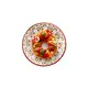 ​Πιάτο μελαμίνης, φ21.5xΥ2cm, λευκό με decor, Σειρά Corfu, Leone T8640