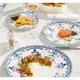 ​Πιάτο μελαμίνης, φ26.5xΥ2cm, λευκό με γαλάζιο decor, Leone T8631