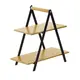 Σταντ Παρουσίασης 2 επιπέδων, Bamboo & Μέταλλο, 34x17x33cm, Leone S0135