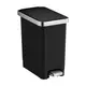 Κάδος απορριμμάτων 10L, πλαστικός με pedal 17x31x32h, απαλό κλείσιμο, μαύρος EK6186-10L