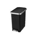 Κάδος απορριμμάτων 10L, πλαστικός με pedal 17x31x32h, απαλό κλείσιμο, μαύρος EK6186-10L