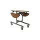 Τραπέζι τροχήλατο Room-Service, φ90cm MDF, Evinoks OSA-211