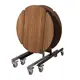 Τραπέζι τροχήλατο Room-Service, φ90cm MDF, Evinoks OSA-211