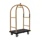 Τρόλεϊ βαλιτσών INOX, ηλεκτρ. βαφής Bronze Metallic, 113.5x63.5xY190.5cm, ρόδες καουτσούκ, Evinoks PEB-111-ZK