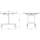 Τραπέζι τροχήλατο Room-Service, φ90cm MDF, Evinoks OSA-211