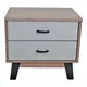 ΚΟΜΟΔΙΝΟ ΞΥΛΙΝΟ ΜΕ ΔΥΟ ΣΥΡΤΑΡΙΑ ΣΕ ΑΣΠΡΟ ΚΑΙ ΦΥΣΙΚΟ ΧΡΩΜΑ 48x38x44εκ. ANKOR 834358